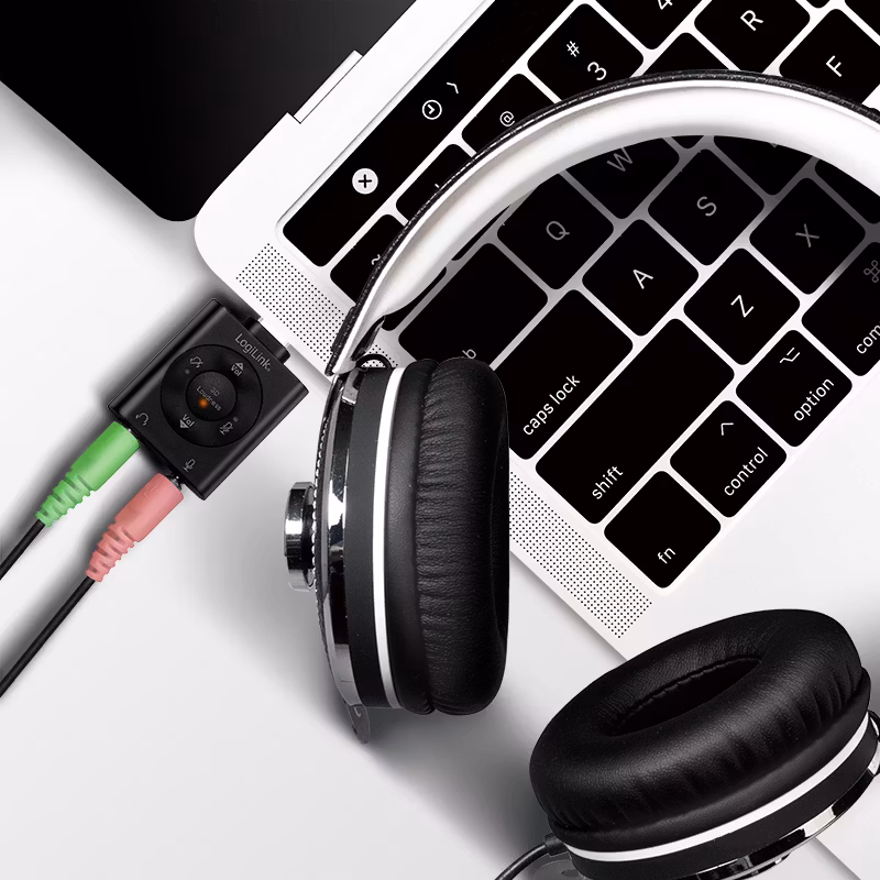 LOGILINK DAC USB-C til minijack hodetelefoner og mikrofon