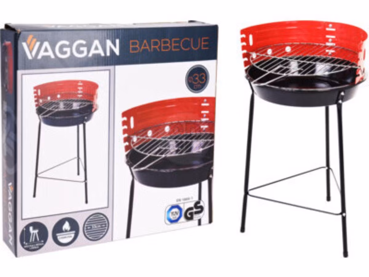VAGGAN Kullgrill 33cm med 3 bein