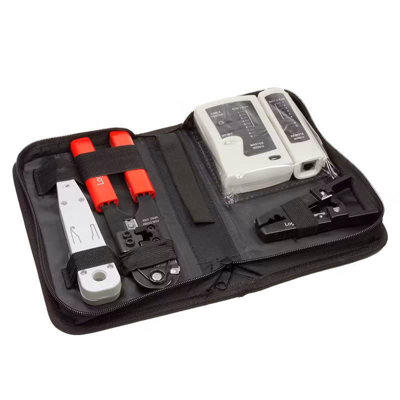 LOGILINK Networking tool set, 4 parts, with bag / Nettverkskit