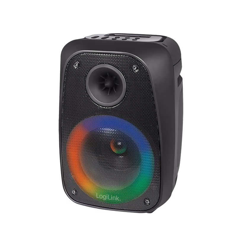 LOGILINK Mobile Bluetooth speaker with party light, TWS, 10 W, black