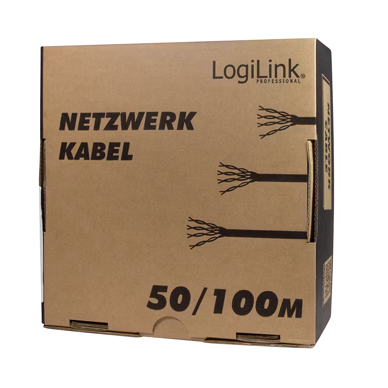 LOGILINK Nettverksrull 100m Cat5e SF/UTP grå