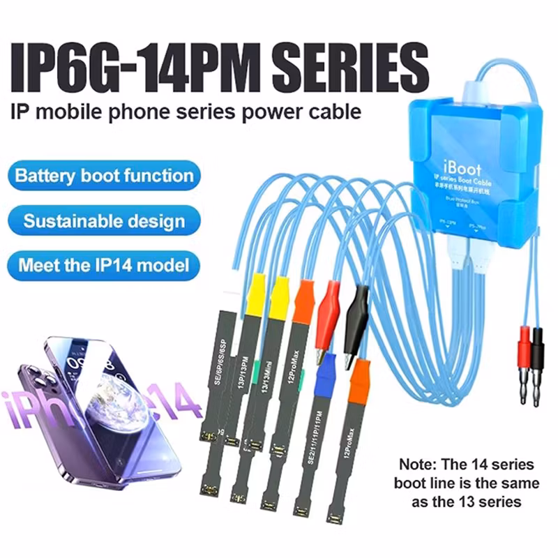 iBoot Power Cable Intelligent Anti-burn Power-on Power Cord for iPhone 6-14 Pro Max