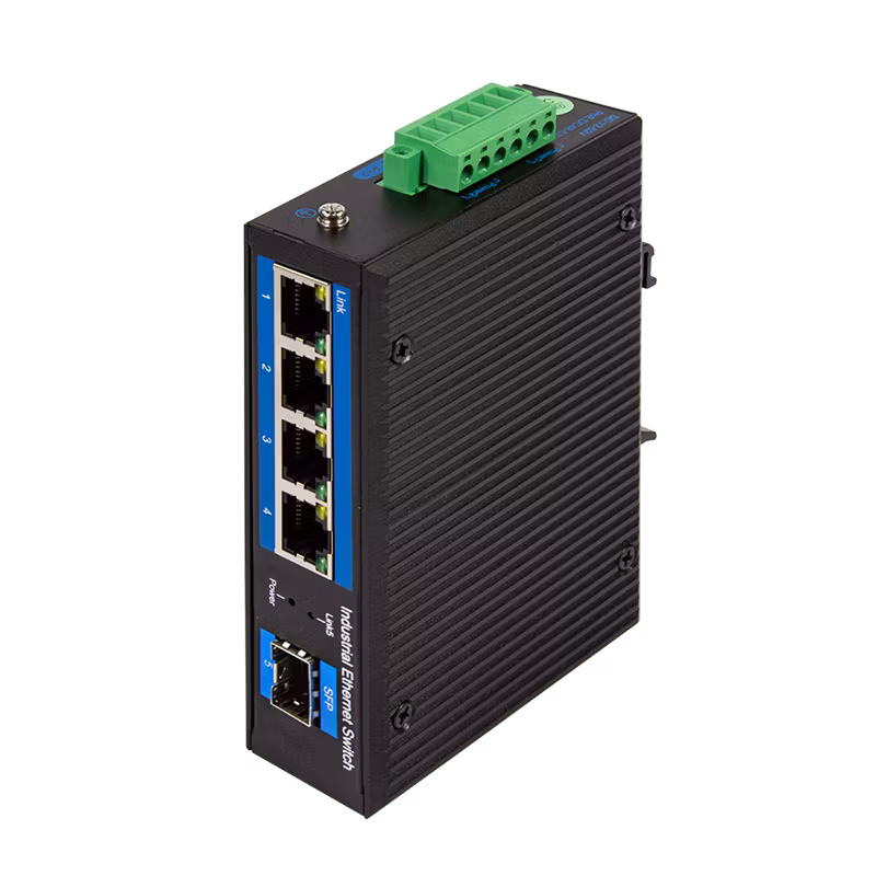 LOGILINK Switch for industri, 4-Port 1000 Mbps + 1 port SFP