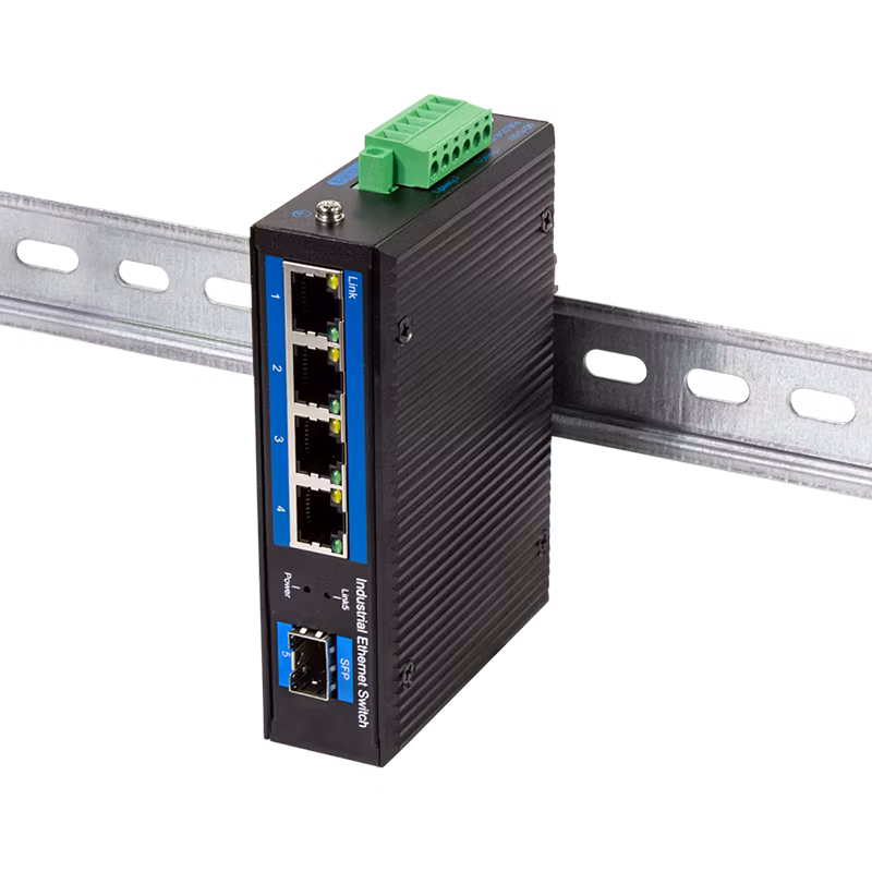 LOGILINK Switch for industri, 4-Port 1000 Mbps + 1 port SFP