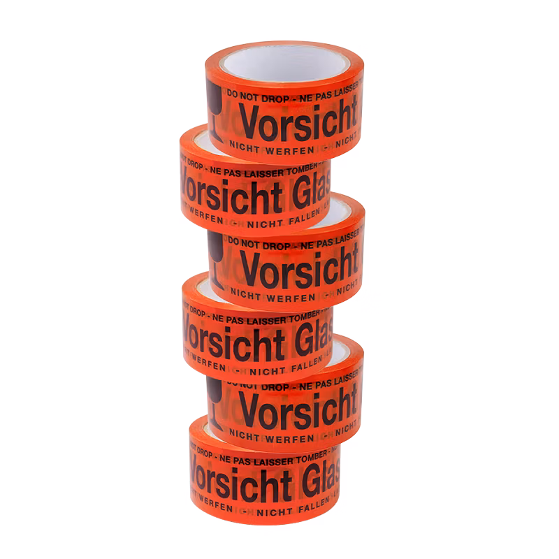 LOGILINK 1stk Pakketeip 48mm x 66m Forsiktig Glass på forskjellige språk