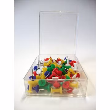 Büngers Kartnåler Push-Pin 30/pr.eske assorterte farger