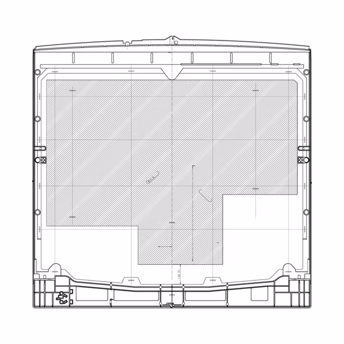 AEG Electrolux hvit topplate 596.5x501,4mm