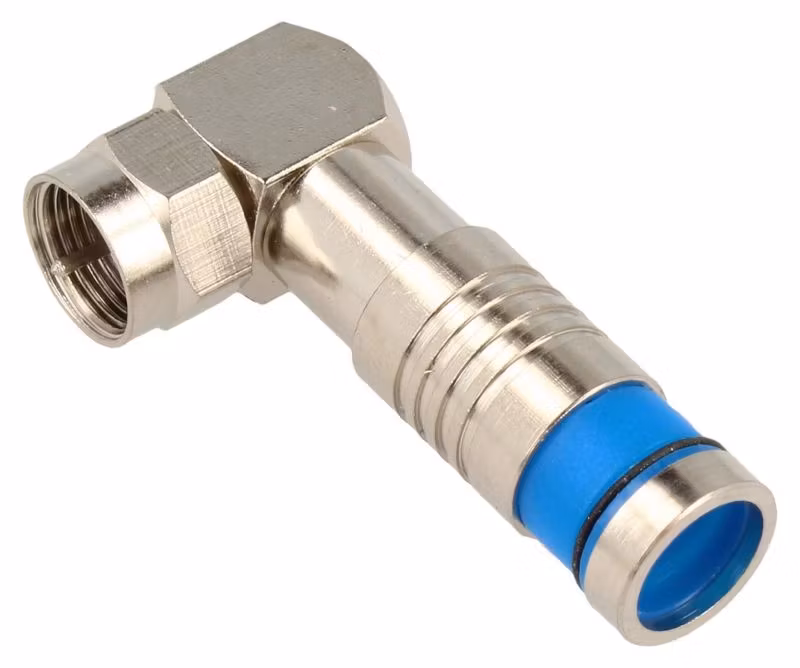 F-Connector til 7,2-7,4mm kabel, vinkel