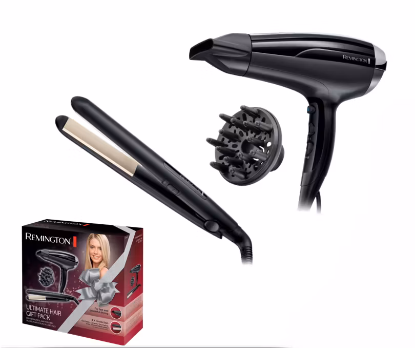 Remington Hørføner og rettetang, Gavepakning