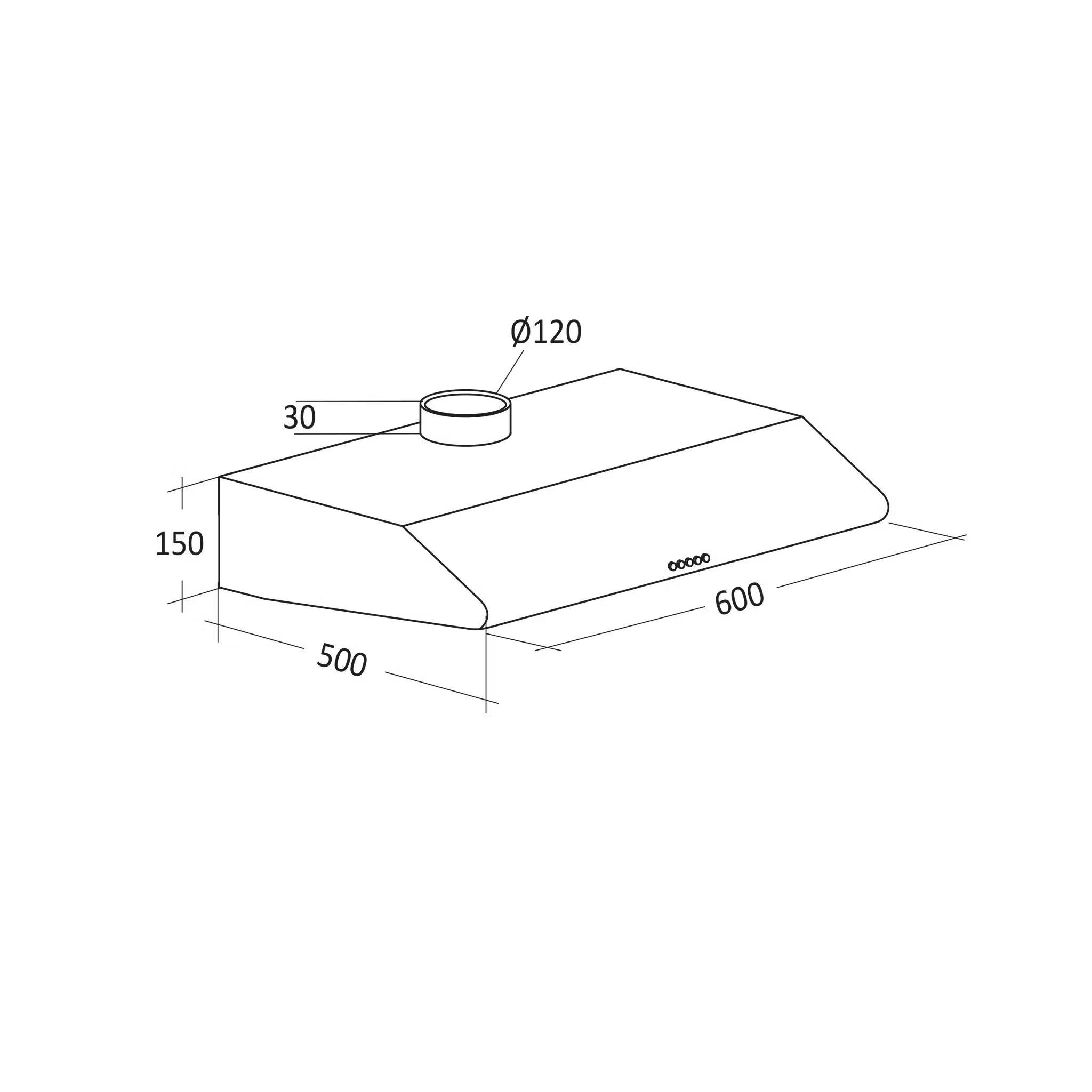 Scandomestic Innebygd ventilator | Klassisk | EMV104