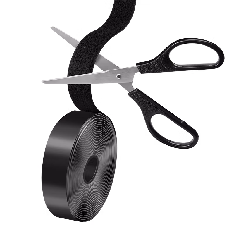 LOGILINK Selvklebende borrelåssett, sort, 25mm bred, rull, 5m