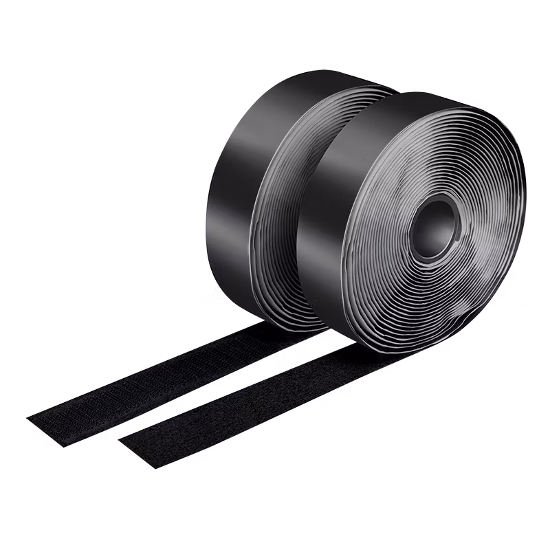 LOGILINK Selvklebende borrelåssett, sort, 25mm bred, rull, 5m