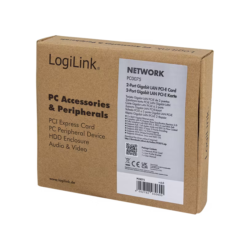LOGILINK 2-porters Gigabit LAN PCI Express-kort