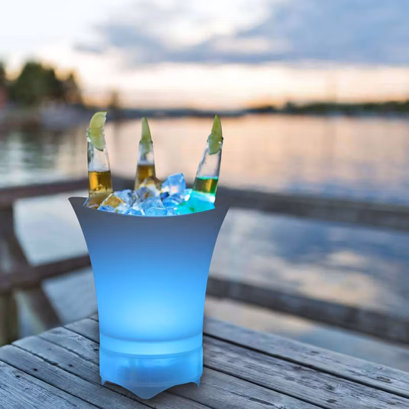 Vinkjøler, Champagnekjøler, LED-lys, BT høyttaler