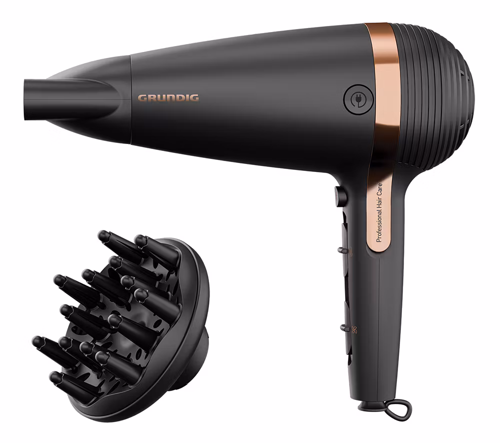 Grundig Kraftig 2100W Hårføner m/kabelsnelle