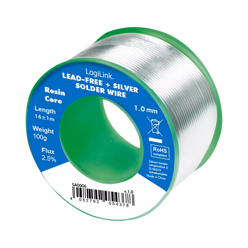 Loddetinn (Solder wire) 100 g | Ø 1 mm | Blyfri + sølv | 0,7% kobber