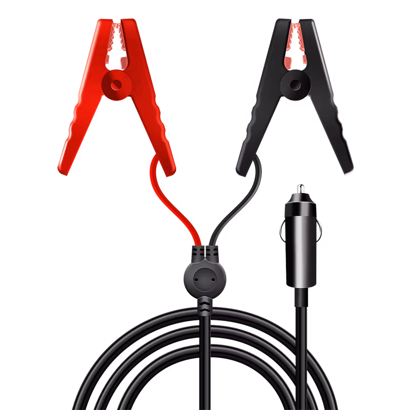 LOGILINK Strømadapterkabel, sigarettenner/M til krokodilleklemme, svart/rød, 2 m