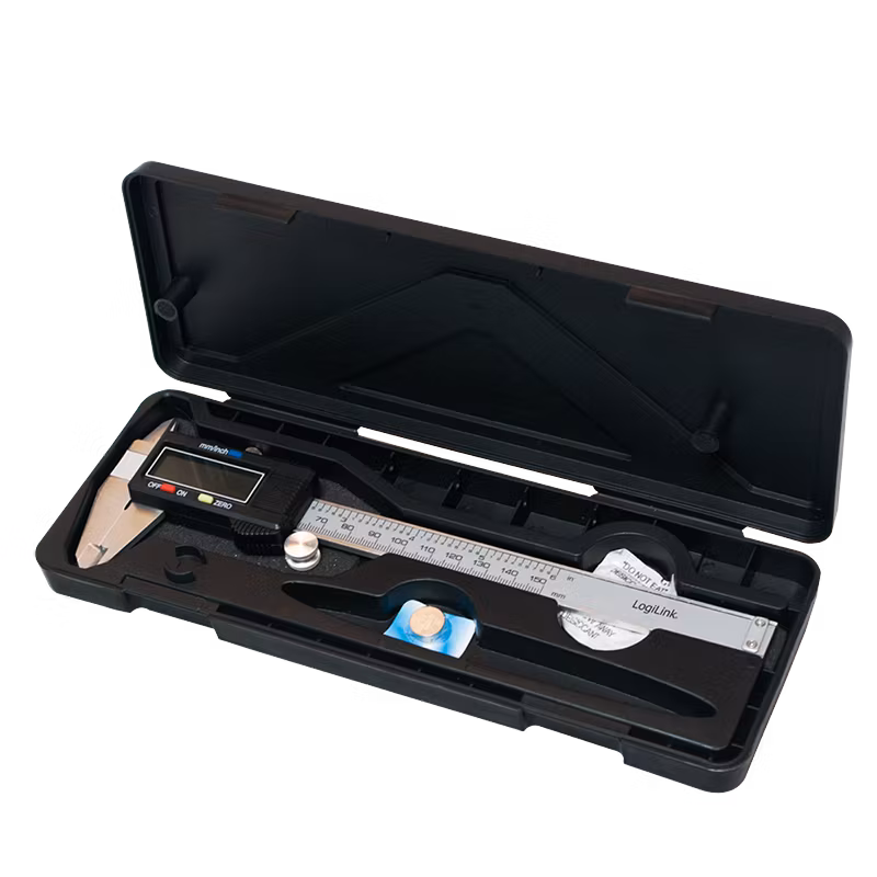 LOGILINK Digitalt skyvelære med oppbevaringseske - lett og robust