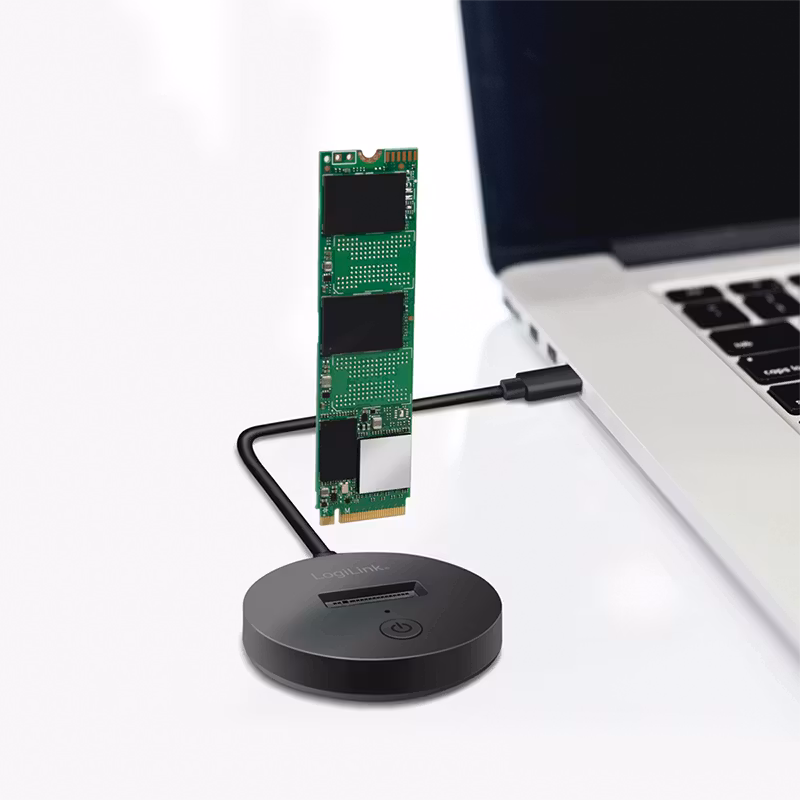 LOGILINK USB 3.2 Gen 2 Quickport, 1-port for M.2 NVMe (PCIe) og SATA (NGFF) SSD-er
