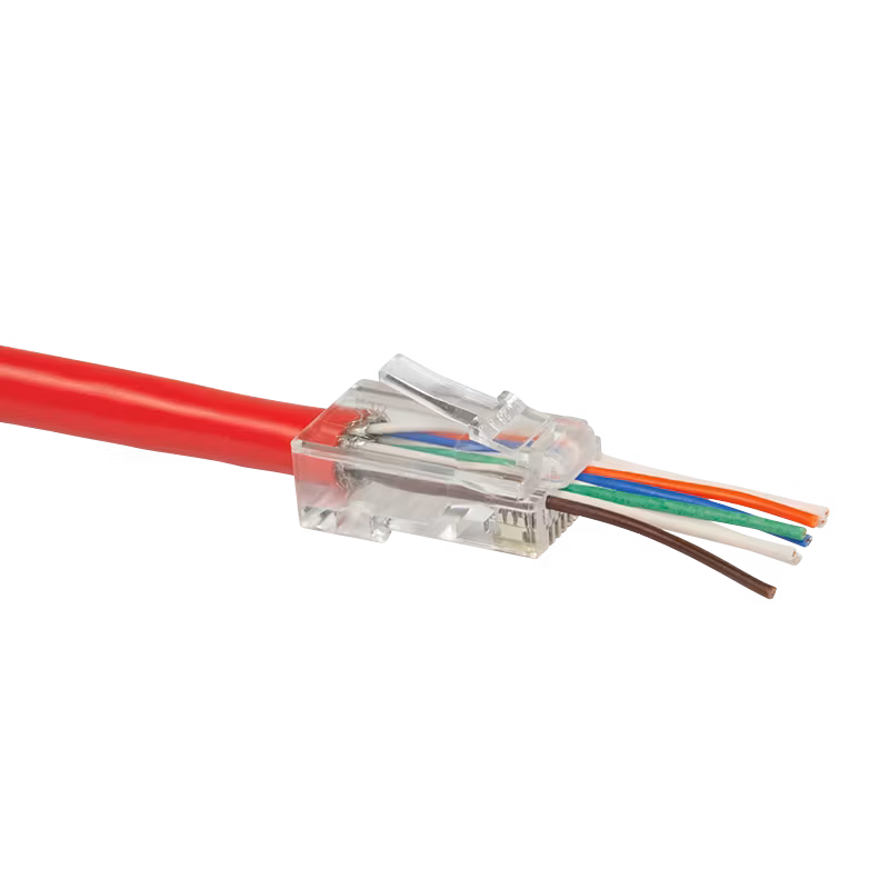 LOGILINK RJ45 modulplugg, Cat.6, uskjermet, åpen foran, 50 stk.