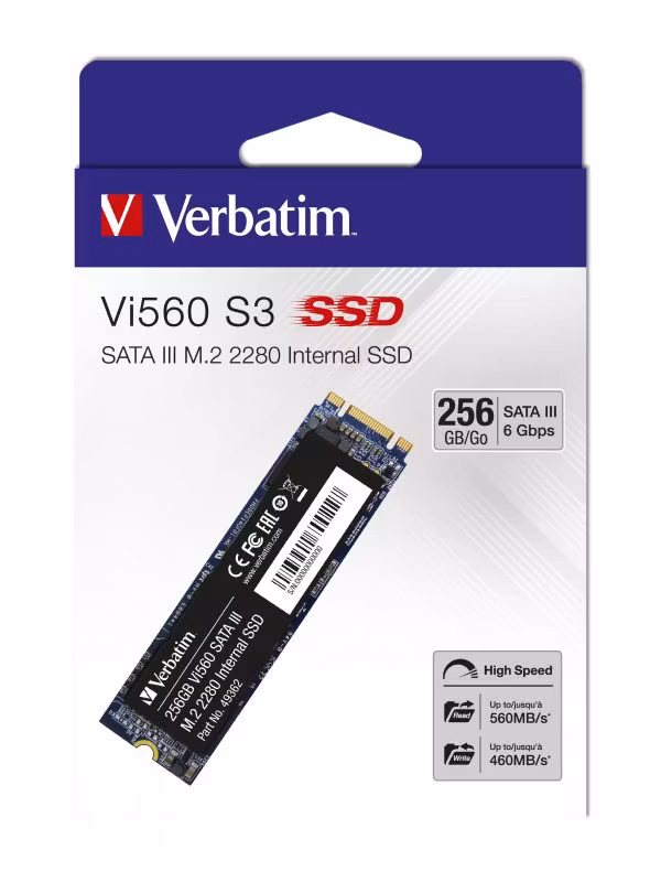 Verbatim 256GB m.2 2280 SATA III SSD harddisk