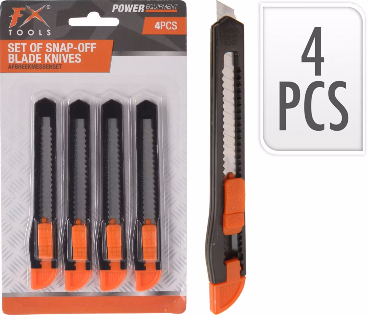 FX TOOLS 4stk skarpe kuttekniver i ulike størrelser