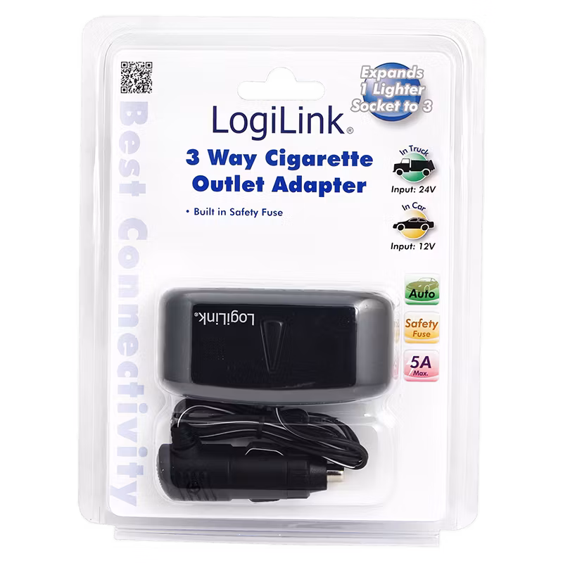 LOGILINK Sigarettennerfordeler, 3-veis, 120 W