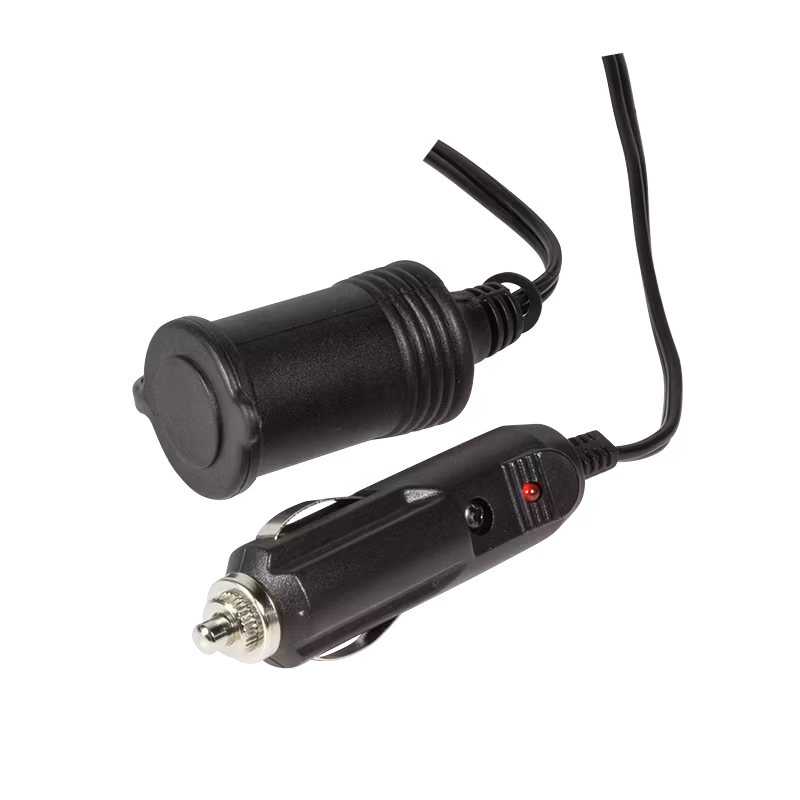 LOGILINK Strømkabelforlenger for sigarettenner, M/F, (12 V/60 W), svart, 2m