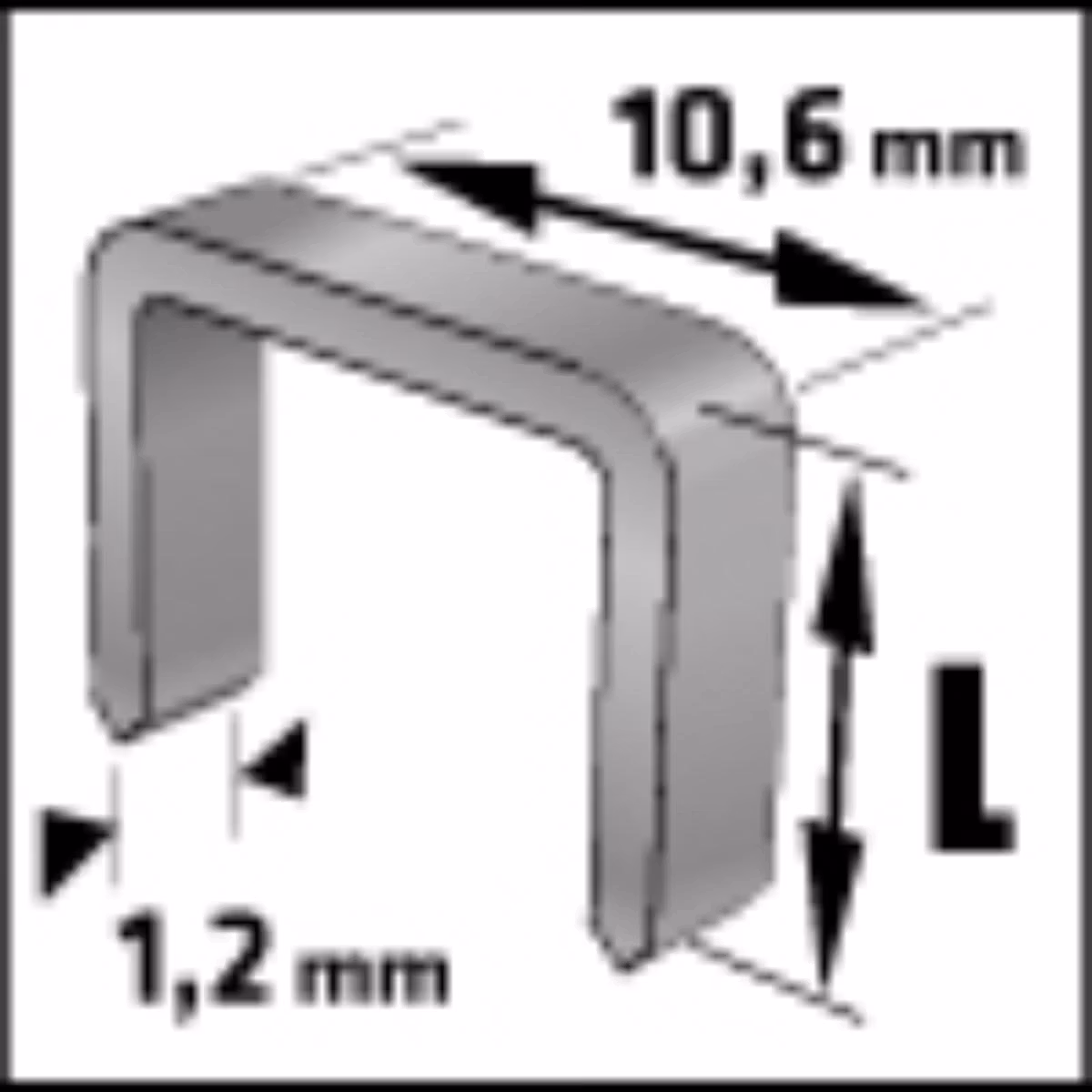 TOPEX STIFT Type G 14mm 1000stk 10,6×1,2mm