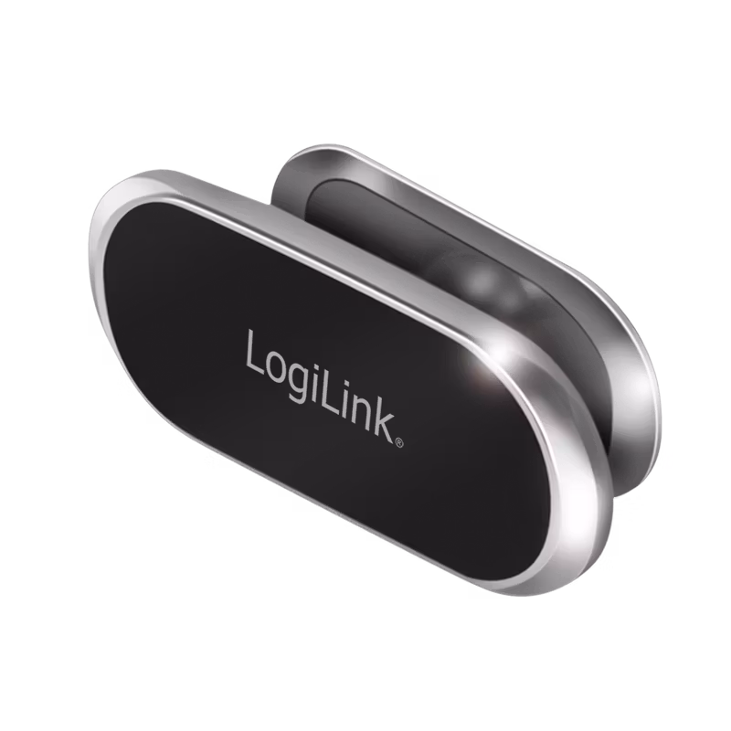 Magnetisk smarttelefonholder, 360° roterbar, opptil 800 g, aluminium, sort/sølv