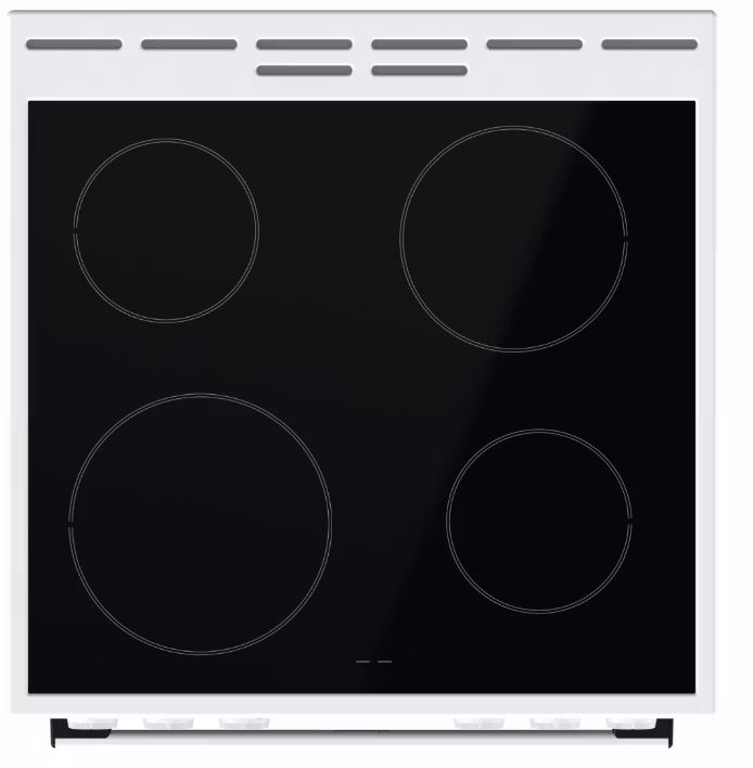 (BRUKT RESERVEDEL) Hisense/ Gorenje Glasskeramisk koketopp ink. 4 elementer til GEC6a40WD