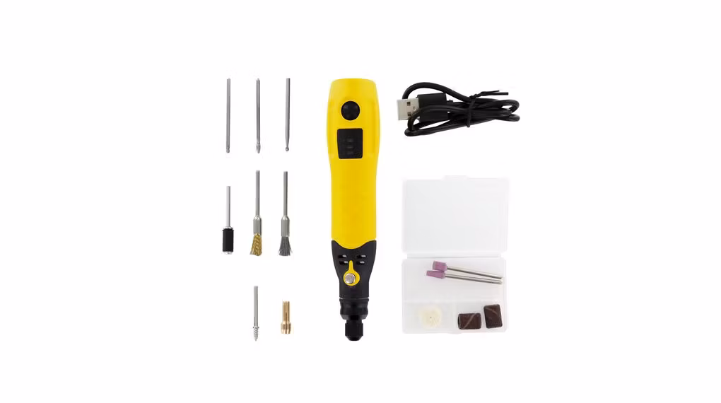 Trådløs mikro grinder roteringsverktøy, sett med 12 deler. 3.6V