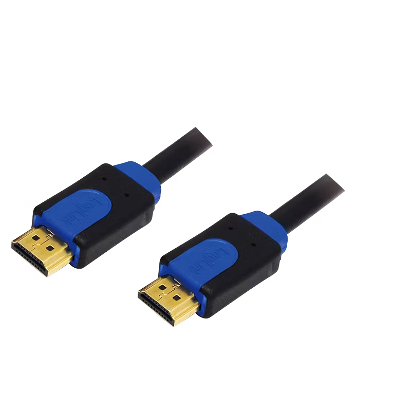 HDMI-kabel, A/M til A/M, 4K/30 Hz, svart/blå, 5m