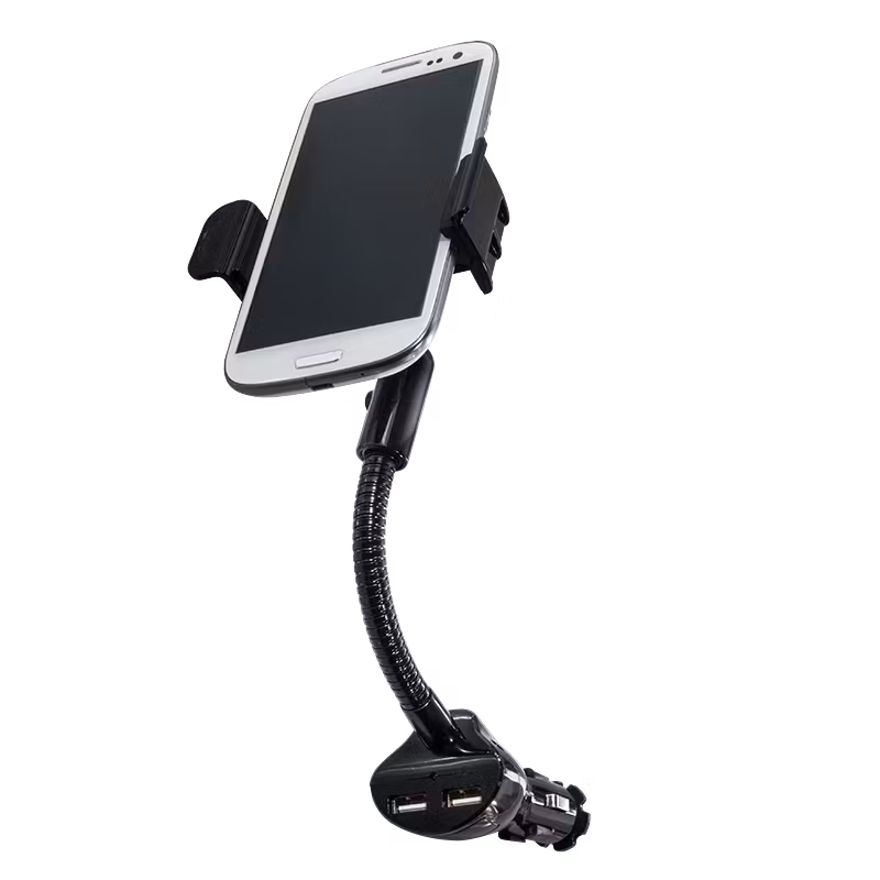 Smarttelefonbilholder og lader, 2 USB-A, 15,5W