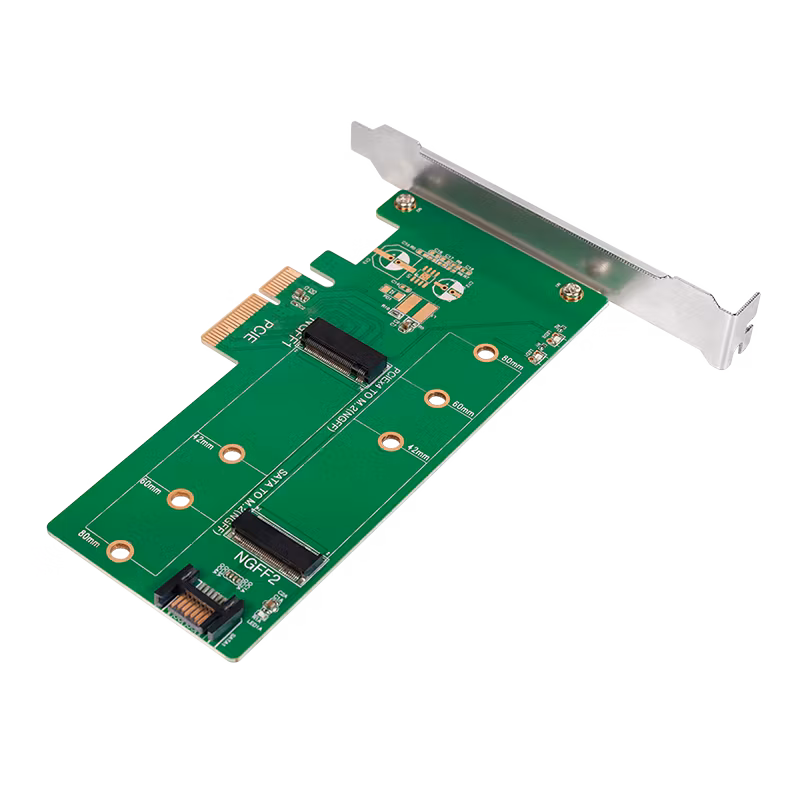 Dual M.2 PCIe-adapter for SATA og PCIe SATA SSD