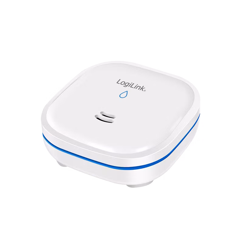 Vannlekkasjesensor, >85 dB, IP65, hvit