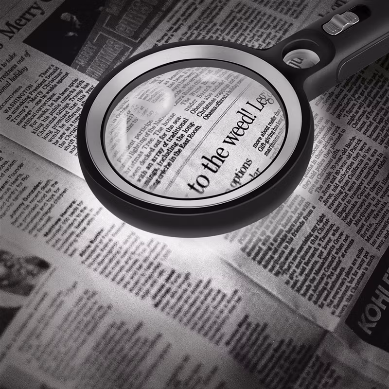 LOGILINK Forstørrelsesglass med lys, 5x, 13x og 20x forstørrelse, sort