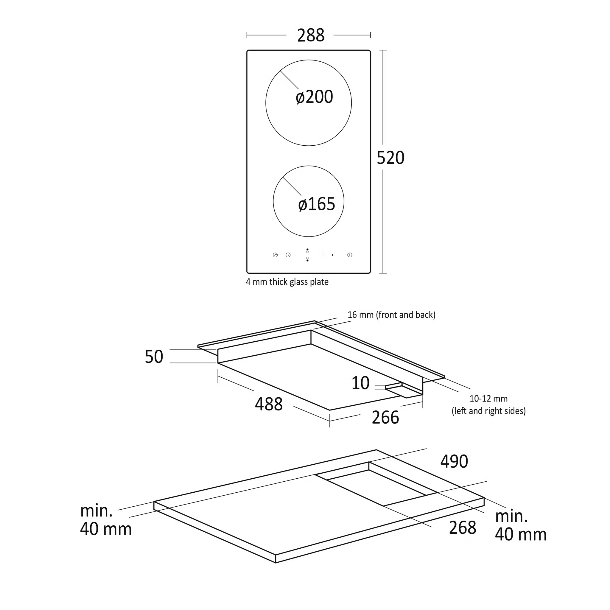 Scandomestic 30cm keramisk koketopp HOC30P