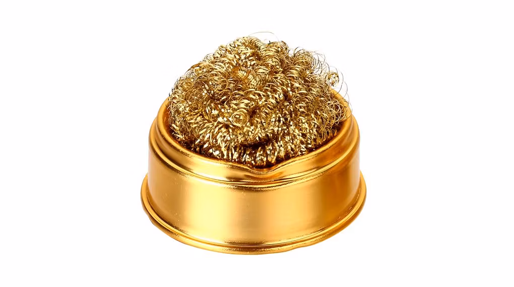 Loddetipp rensestasjon Brass Wool with Tray