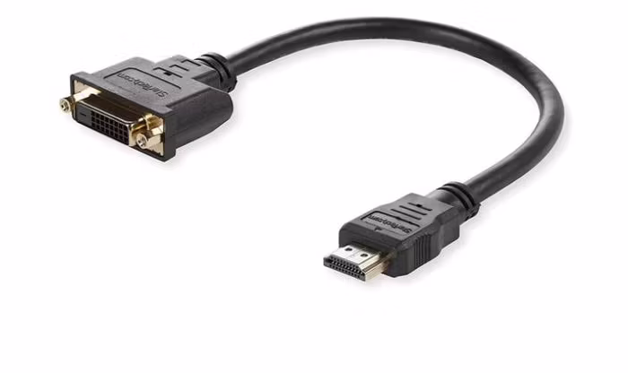 HDMI han to DVI-D hun adapter