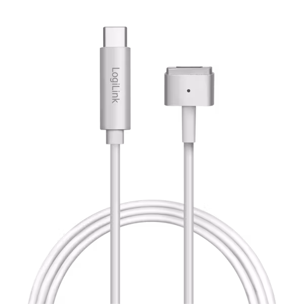 USB 3.2 Gen1-kabel, USB-C/M til Magsafe2/M, PD, sølv, 1,8 m