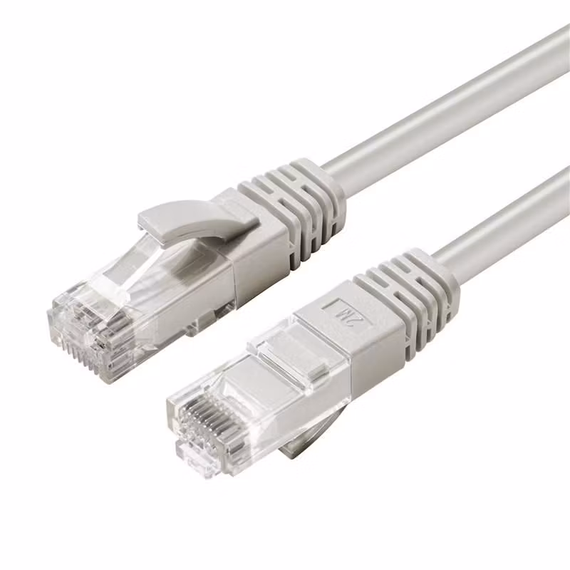MicroConnect CAT6 U/UTP Network Cable 0.2m, Grey (red transp. plugs)