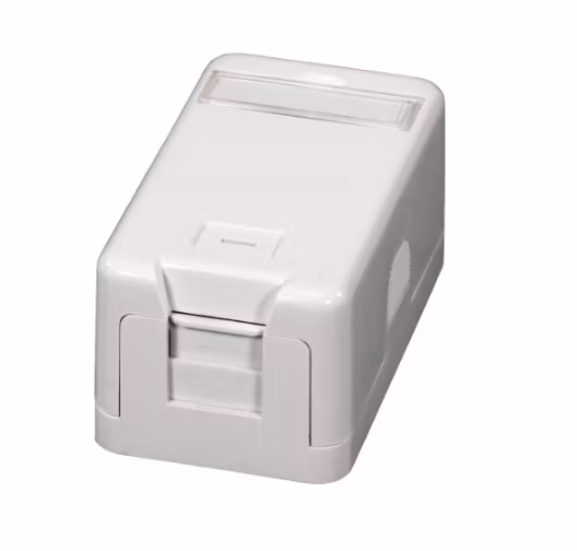 Keystone AP 2-portdistribution box surface mounting, Dust protection self-closing