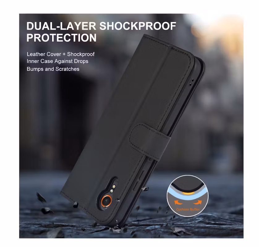 Lommebokdeksel Samsung Galaxy XCover 7 | PU | Sort