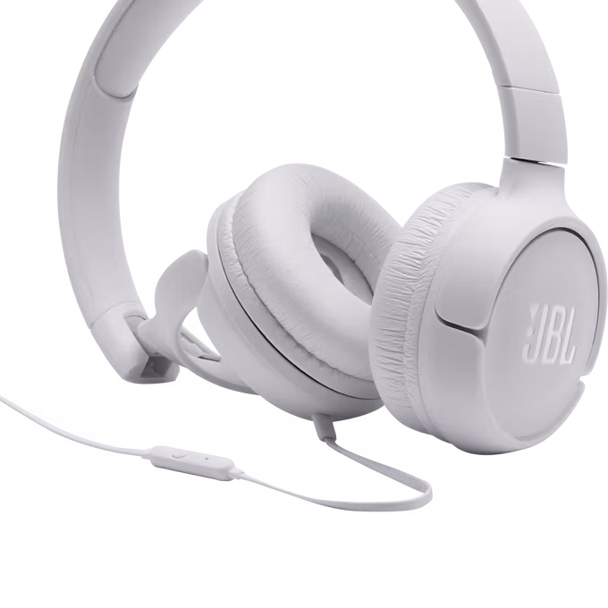 JBL Tune 500 on-ear hodetelefoner (Hvit)