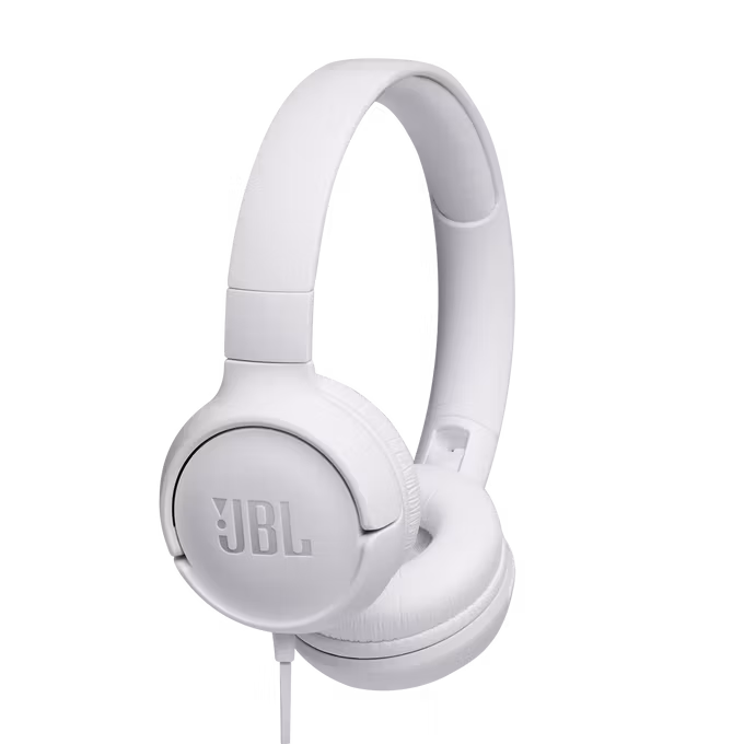 JBL Tune 500 on-ear hodetelefoner (Hvit)
