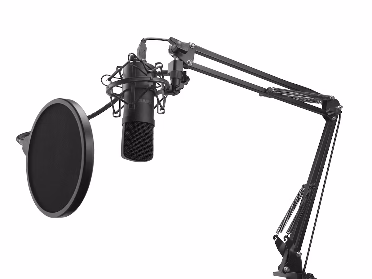 Streaming Kit USB mikrofon, studioarm, shock mount, pop, vind