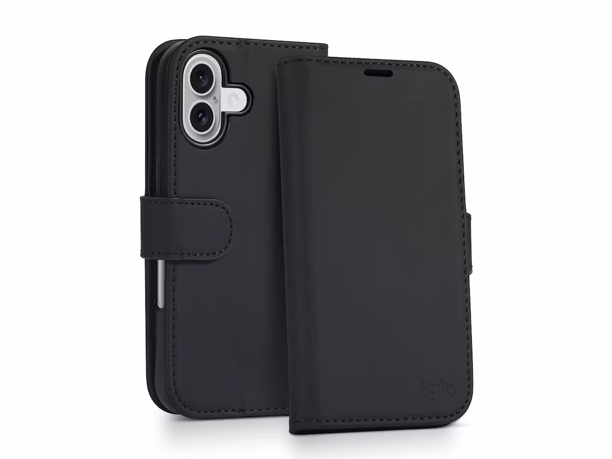 Lommebokdeksel iPhone 16 | PU | Sort