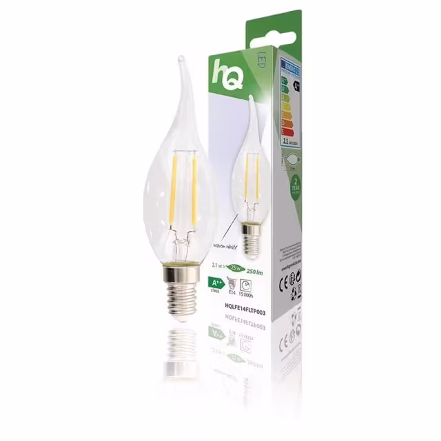 HQ LED Vintage glødelampe / Lys Bøyd Tupp 2.1 W 250