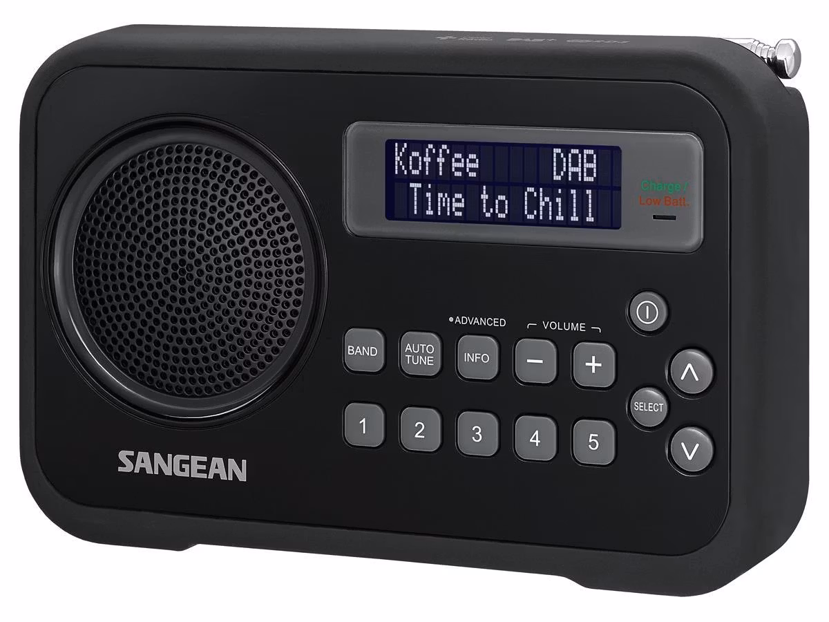 Sangean DAB Radio med oppladbart batteri